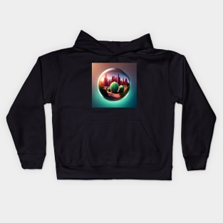 Cactus inside Glass Ball Kids Hoodie